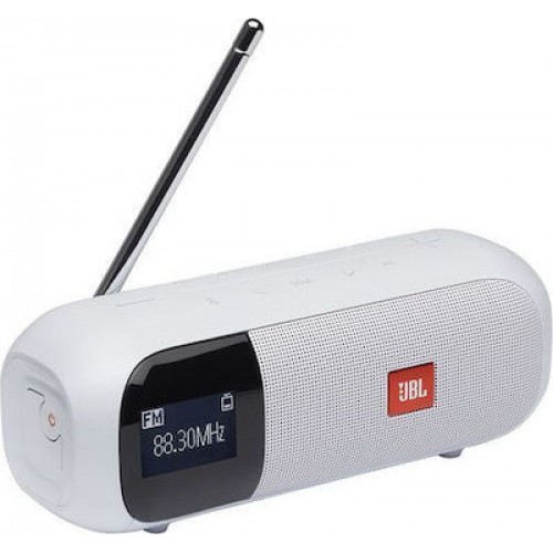 JBL Tuner 2 IPX7 Λευκό Φορητό Ραδιόφωνο Με Bluetooth Και 12 Ώρες Μπαταρίας Αυτονομίας    (JBLTUNER2WHT)