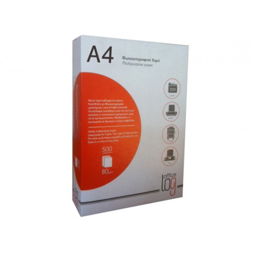 Office Log A4 - 500 φύλλα Χαρτί Εκτύπωσης
