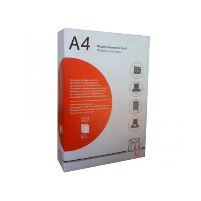 Office Log A4 - 500 φύλλα Χαρτί Εκτύπωσης