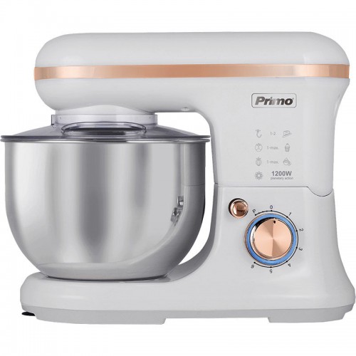 Primo PRMB-40256 Λευκή-Inox Κουζινομηχανή 5L 1200W