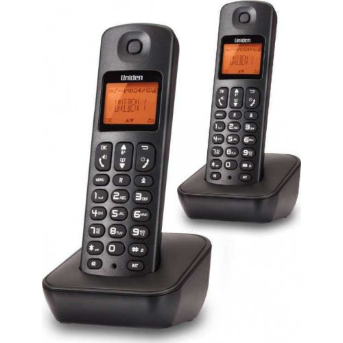 Uniden AT3100 Μαύρο Ασύρματο Τηλέφωνο Duo Με Aνοιχτή Aκρόαση