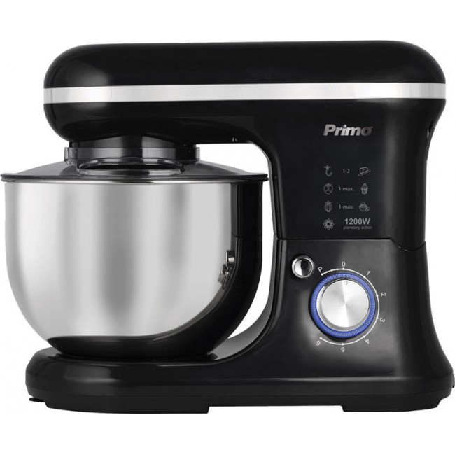 Primo PRMB-40257 Μαύρη Κουζινομηχανή Με Κάδο Inox 5lt 1200W