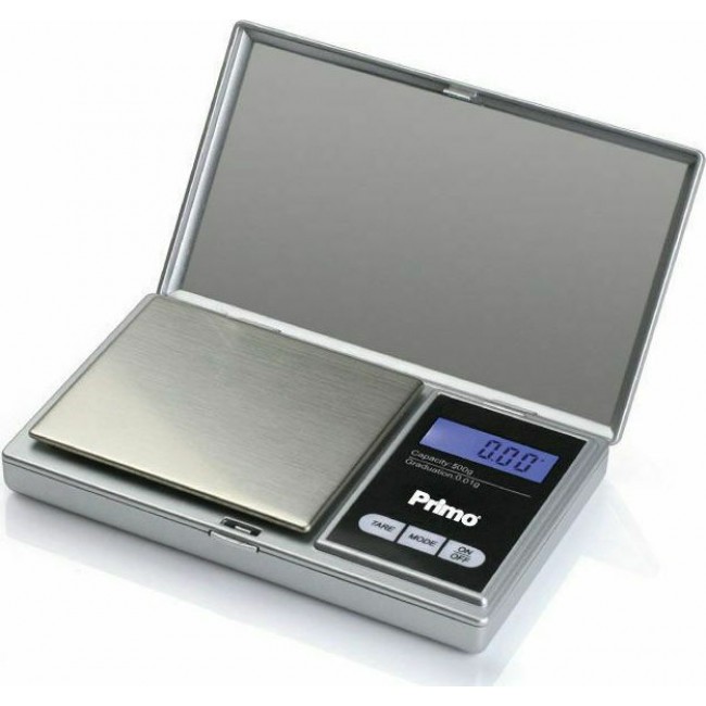 Primo PRJS-40335 Επαγγελματική Ψηφιακή Ζυγαριά Ακριβείας Με Φωτιζόμενη Οθόνη Silver 0.5kg/0.01gr 