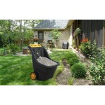 Keter Super Pro Μαύρο Πλαστικό Kαρότσι Μεταφοράς 150lt (229112) 