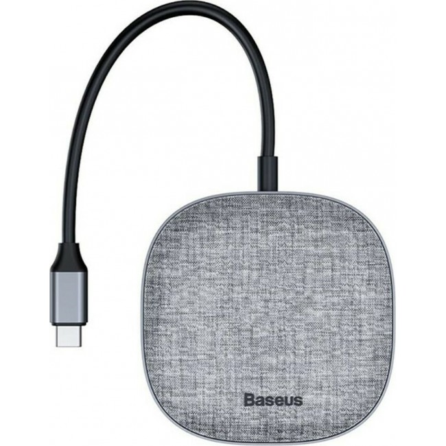 Baseus Fabric Series Dark Gray Multifunctional  HUB Adapter 7 in 1 Type-C  (CAHUB-DX0G) 