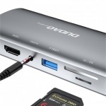 Dudao A15Pro 11in1 USB-C  Typ C - USB Type C PD 60 W / HDMI / 3,5 mm mini jack / 1x USB 2.0 / SD - micro SD card