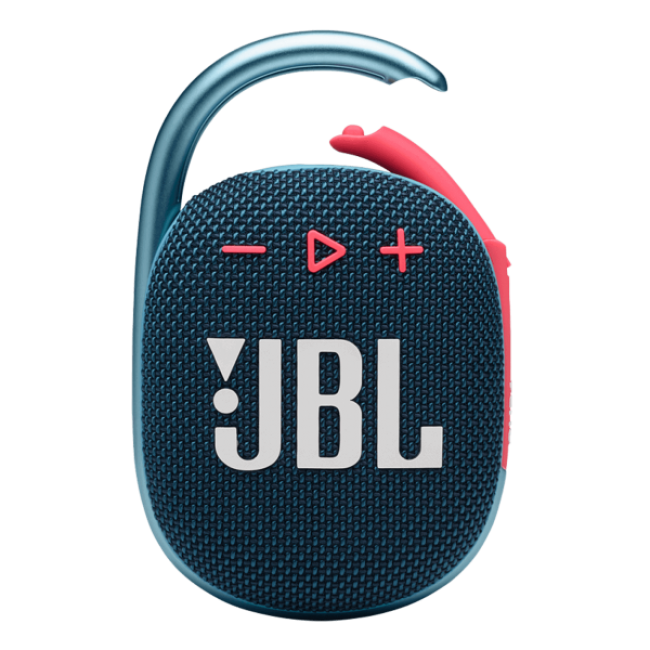 JBL Clip 4 Blue-Pink Portable Bluetooth Speaker Waterproof IP67 (JBLCLIP4BLUP)
