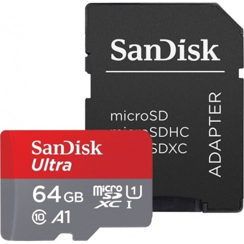 SanDisk Ultra MicroSDXC 64GB Class 10 With Adapter (120Mb/s)     (SDSQUA4-064G-GN6MA)