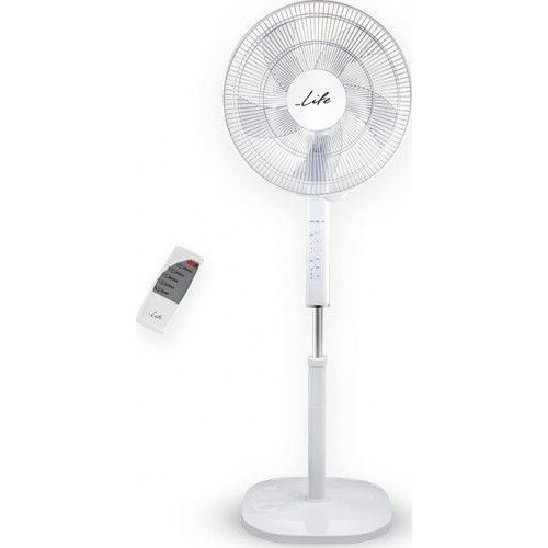 Life Mistral Ανεμιστήρας Ορθοστάτης Με Τηλεχειριστήριο Και 3 Προγράμματα Λειτουργίας 40CM 50W   (221-0148)