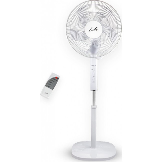 Life Mistral Ανεμιστήρας Ορθοστάτης Με Τηλεχειριστήριο Και 3 Προγράμματα Λειτουργίας 40CM 50W   (221-0148)