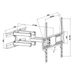 Maclean MC-760 Επιτοίχια Βάση Τηλεόρασης έως 55" και 45kg