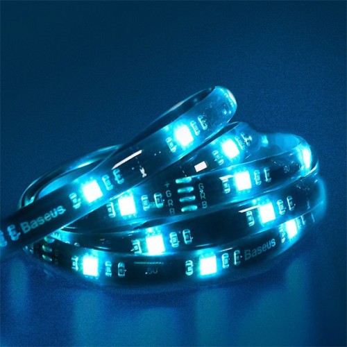 Baseus Cool Black USB Colorful LED Strip 5W 1.5m  RGB Standard Version        (DGKU-01) 