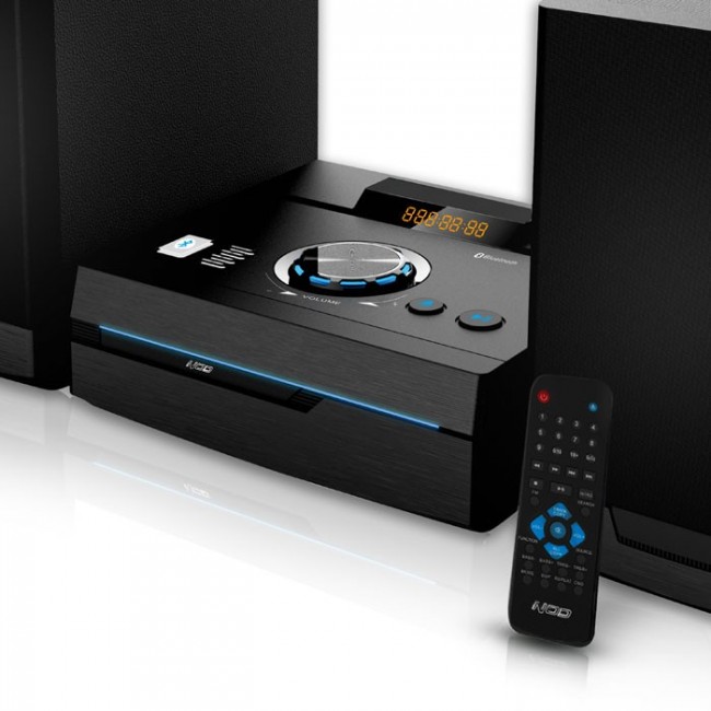 Nod STAGE Mini Hi-Fi System with CD USB Bluetooth FM and blue LED 50W  (141-0117)