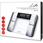 LIFE Silhouette Body fat scale BSC-101 glass & inox surface Ζυγαριά Μπάνιου με λιπομέτρηση 7 σε 1 (221-0077)