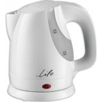 Life WK-004 Plastic Electric Kettle 0.9L 1100-1300W  white Ηλεκτρικός Βραστήρας  Μ.180 Π.150 Ύ.170 (221-0106)