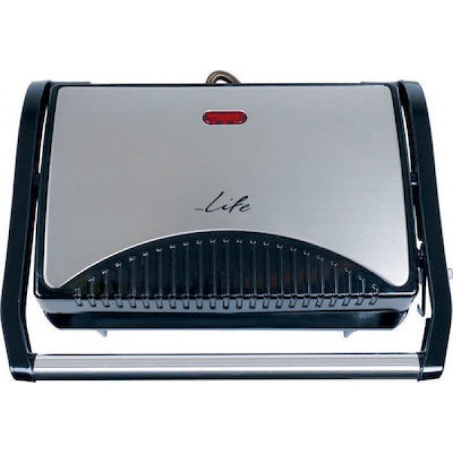 Life STG-100 Joolz Inox Sandwich toaster με grill πλάκες ,700W  (221-0019)