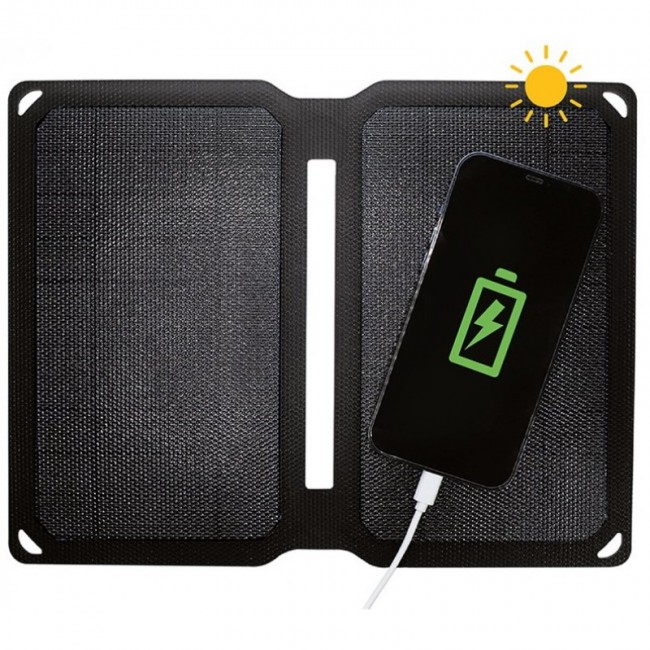 4smarts Foldable Solar Flex Panel PowerBank 10W Version01 Black With USB-A Connector   (468578)