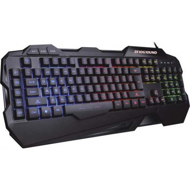 Zeroground Ενσύρματο Πληκτρολόγιο HANZO Premium Gaming Keyboard RGB Lightning KB-2500G