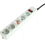GEMBIRD SPG3-B-6C POWER CUBE SURGE PROTECTOR 5 SOCKETS 1.8M WHITE ΜΕ ΔΙΑΚΟΠΤΗ