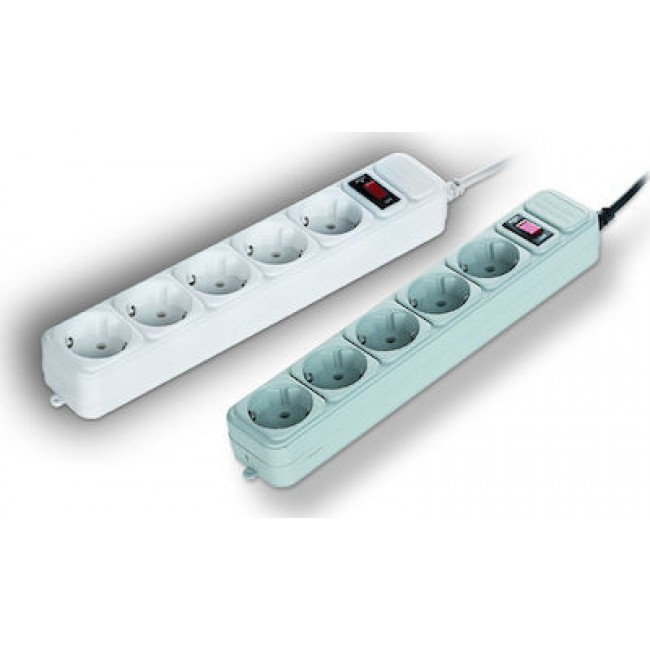 GEMBIRD SPG3-B-6C POWER CUBE SURGE PROTECTOR 5 SOCKETS 1.8M WHITE ΜΕ ΔΙΑΚΟΠΤΗ