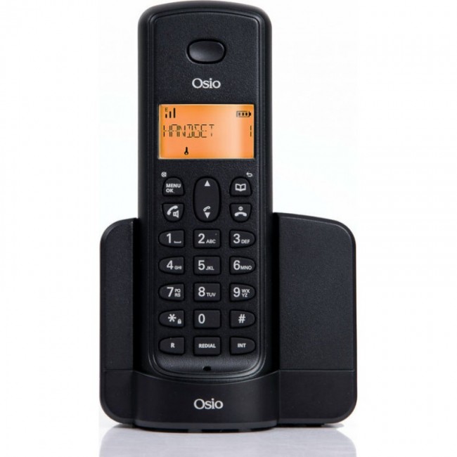 Osio OSD-8910B Μαύρο (Ελληνικό Μενού) Ασύρματο τηλέφωνο με ανοιχτή ακρόαση και 50 μνήμες