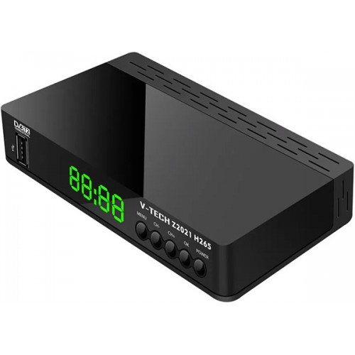 V-Tech Mpeg4 Z2021 H265  Επίγειος Αποκωδικοποιητής FHD με T2 Tuner