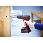 BLACK & DECKER BDCD18 Δραπανοκατσάβιδο 18V Με 1,5Ah Μπαταρία Kαι Φορτιστή