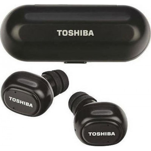 Toshiba Audio Black Wireless Earbuds With Build-In Dual Mic    (RZE-BT800EMK-BLK)