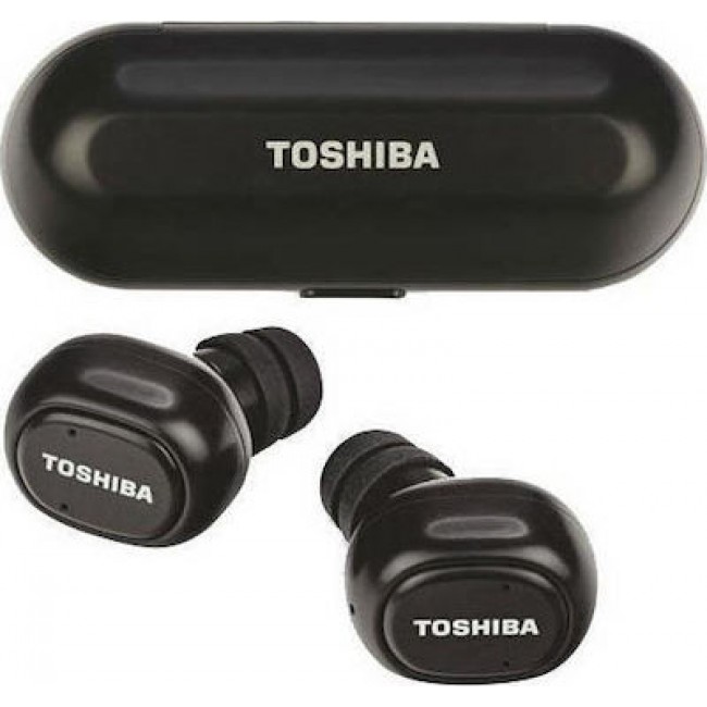 Toshiba Audio Black Wireless Earbuds With Build-In Dual Mic    (RZE-BT800EMK-BLK)