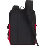 Rivacase Mestalla 5560 Μαύρη/Κόκκινη Τσάντα Πλάτης Για Laptop 15.6" - 20L