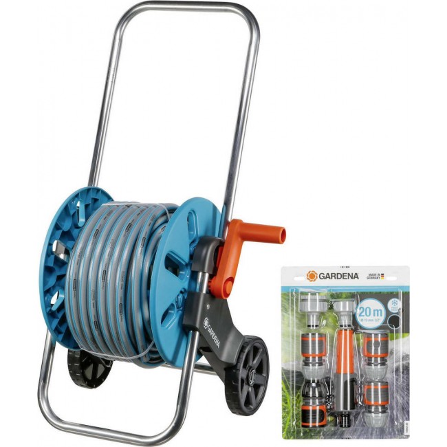 Gardena Σετ Καρούλι Λάστιχου CleverRolls S με Λάστιχο 1/2'' 20m & Συνδέσμους 18502-20