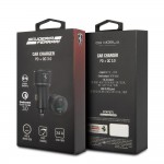Ferrari Φορτιστής Αυτοκινήτου Δύο Υποδοχών 36W USB/USB-C (FEOCCALBK)
