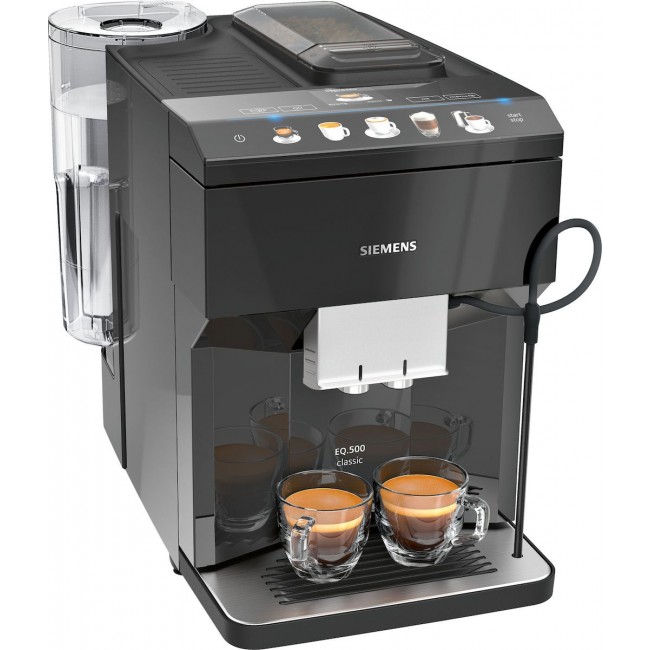 Siemens EQ.500 Classic Μαύρη Αυτόματη Μηχανή Espresso 1500W Πίεσης 15bar Mε Μύλο Άλεσης (TP503R09)