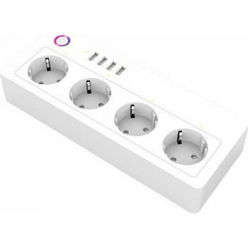 Coolseer ST03WE WiFi Power Strip  4 SOCKET  4USB