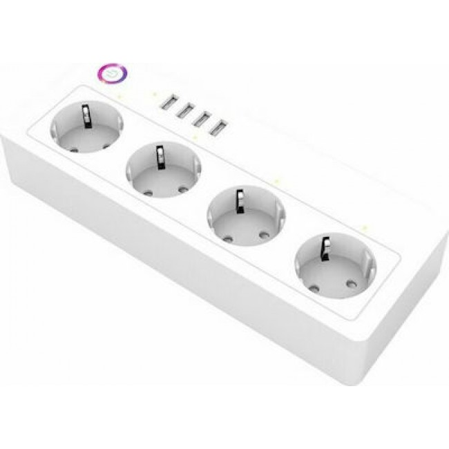 Coolseer ST03WE WiFi Power Strip  4 SOCKET  4USB