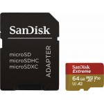 SanDisk Extreme microSDXC 64GB U3 V30 A2 With Adapter Drone (SDSQXA2-064G-GN6AA)