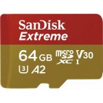 SanDisk Extreme microSDXC 64GB U3 V30 A2 With Adapter Drone (SDSQXA2-064G-GN6AA)