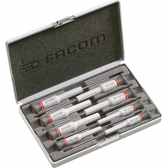 Facom AEF.J6 Κασετίνα Με Κατσαβίδια Ακριβείας Microtech 8τμχ