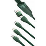 Baseus CA2T3-06 Πράσινο Καλώδιο USB Για Φόρτιση Και Μεταφορά Δεδομένων Type-C / microUSB 1,2m 5Α