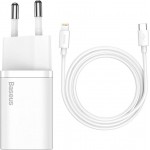 Baseus TZCCSUP-L02 Λευκό Καλώδιο Ταχείας Φόρτισης Type-C Cable & USB-C 