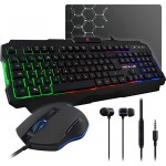 The G-Lab Combo Helium Gaming Set - Keyboard, Mouse, Mouse Pad, Headset - US Layout