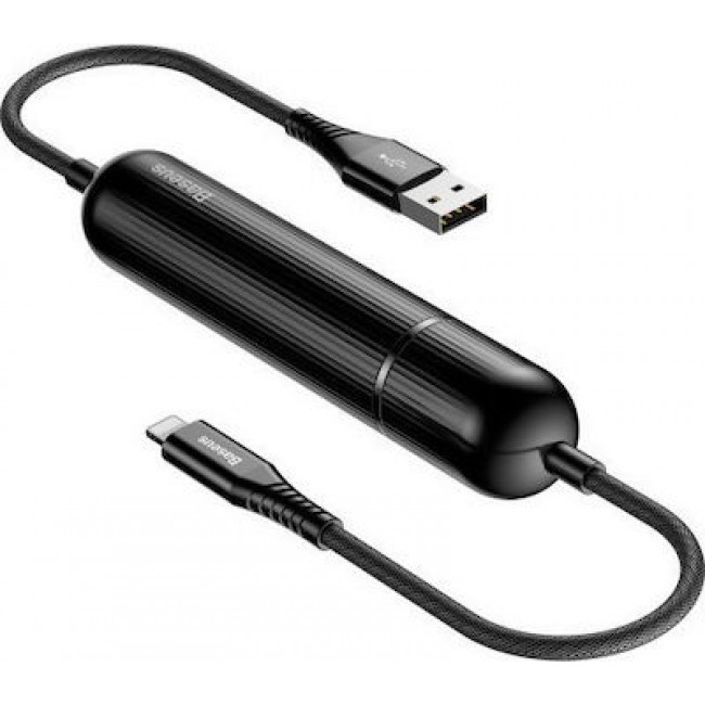 Baseus Energy 2in1 Black Power Bank 2500 mAh Καλώδιο Lightning 2.4A  (CALXU-01)