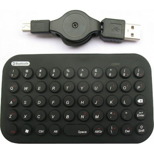 GEMBIRD BLUETOOTH MINI KEYBOARD 49KEYS US LAYOUT BLACK KB-BTF2-B-US