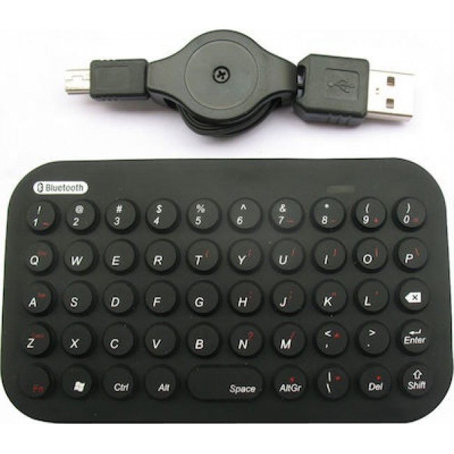GEMBIRD BLUETOOTH MINI KEYBOARD 49KEYS US LAYOUT BLACK KB-BTF2-B-US