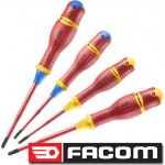 Facom Σετ με 4 Κατσαβίδια Μικτής Εγκοπής Μονωμένα 1000Volts  ATB.J4TVEPB