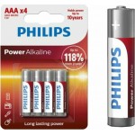 Philips LR03P4B/10 Power Alkaline Αλκαλικές μπαταρίες υψηλής απόδοσης 4 τμχ AAA