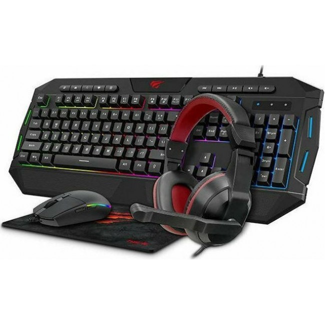 Havit KB501CM Gaming Set 4 in 1 Keyboard/Headphones/Mousepad/Mouse (US Layout)