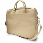 Guess Vintage Script Χρυσή Τσάντα Μεταφοράς Laptop Έως 15,6"  (GUCB15PUSASLG)