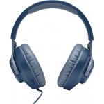 JBL Quantum 100 (Blue), Over-Ear Wired Gaming Headset