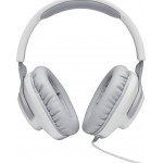 JBL Quantum 100 (White), Over-Ear Wired Gaming Headset
